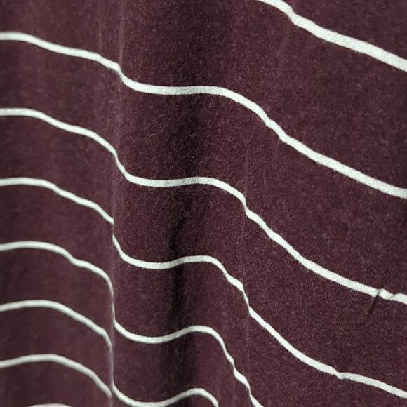 Maurices Purple and White Striped Short Sleeve Blouse - Picture 3 of 6